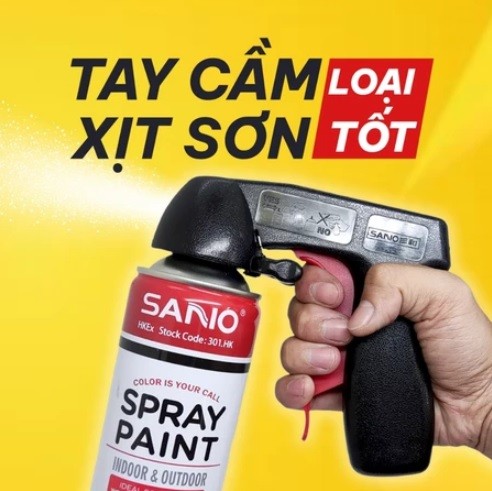 Tay cầm xịt sơn 13cm x 14cm chuyên dụng phù hợp mọi loại bình xịt sơn