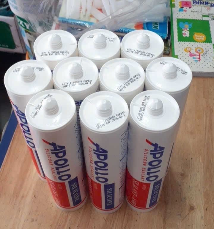 Keo silicone dán đa năng, chống thấm Apollo A300 gốc axit 300ml