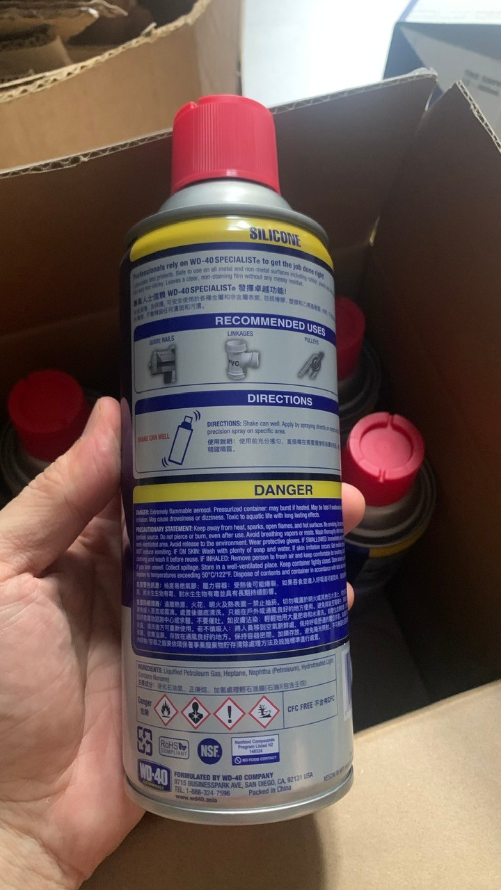 Chất bôi trơn Silicone tác dụng cao WD-40 (WD40) High Performance Silicone Lubricant 350023 360ml