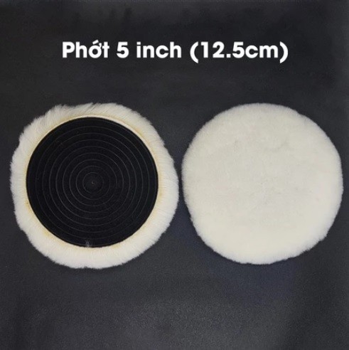 Phớt đánh bóng lông cừu 1 mặt, 2 mặt kích thước 3 inch, 5 inch, 8 inch