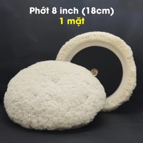 Phớt đánh bóng lông cừu 1 mặt, 2 mặt kích thước 3 inch, 5 inch, 8 inch