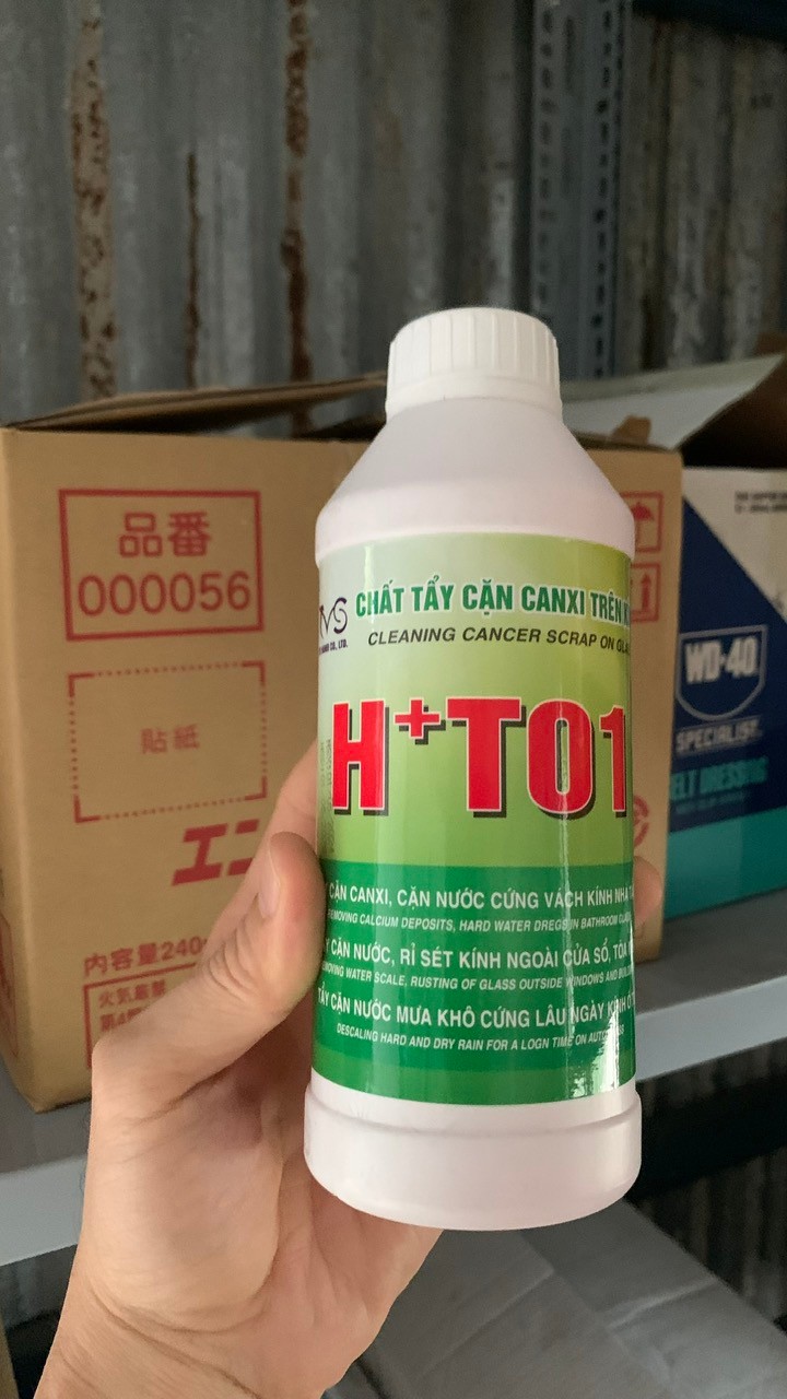 Chất tẩy cặn canxi, ố mốc, vẩy nước trên kính HT01 500ml