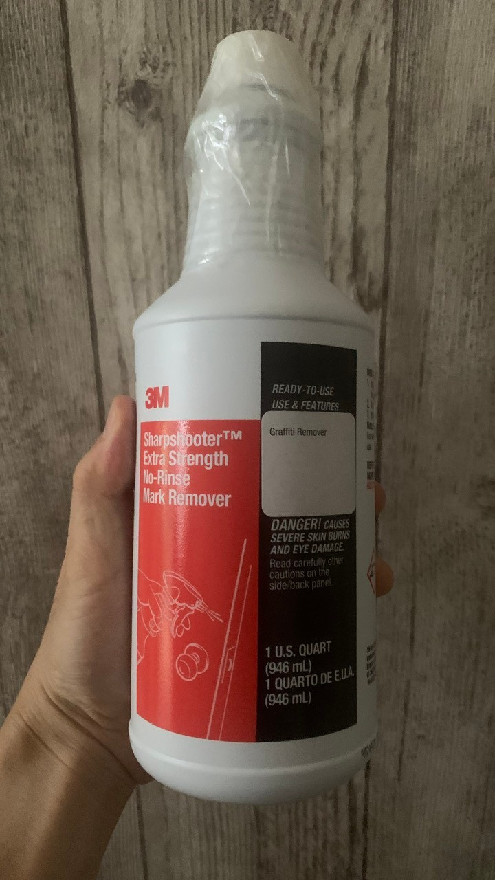 Chai xịt tẩy vệt, đốm không cần rửa 3M Sharpshooter Extra Strength No-Rinse Mark Remover