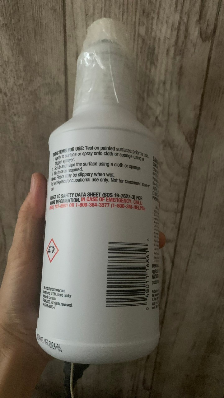 Chai xịt tẩy vệt, đốm không cần rửa 3M Sharpshooter Extra Strength No-Rinse Mark Remover