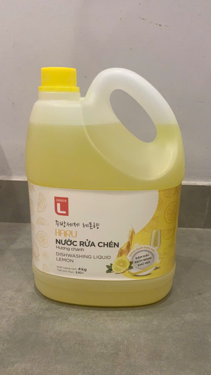Nước rửa chén Haru hương chanh 4kg