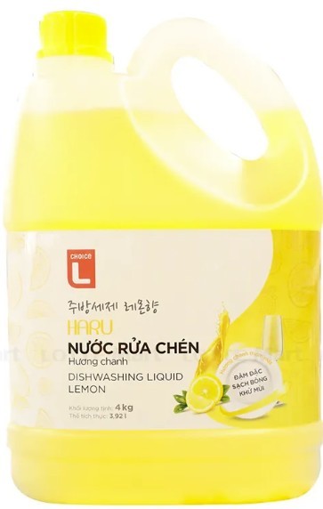 Nước rửa chén Haru hương chanh 4kg