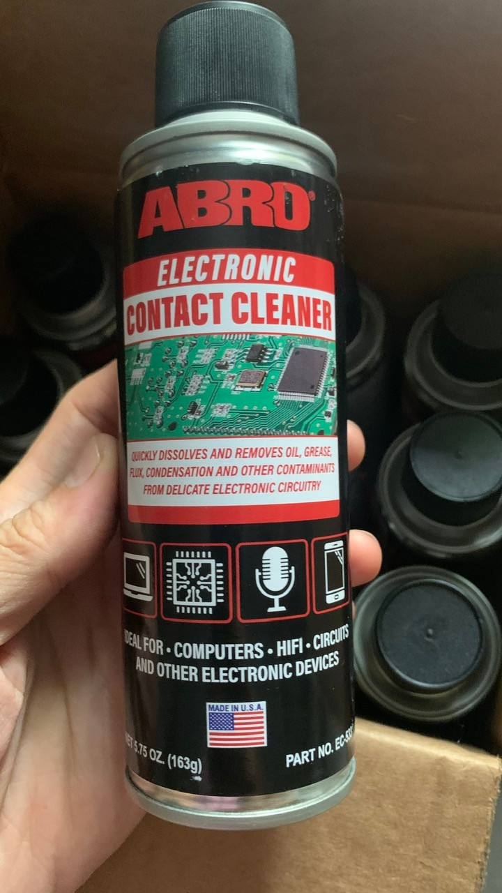 Chai xịt vệ sinh bo mạch, mạch điện, thiết bị điện tử Abro Electronic Contact Cleaner EC-533 163g