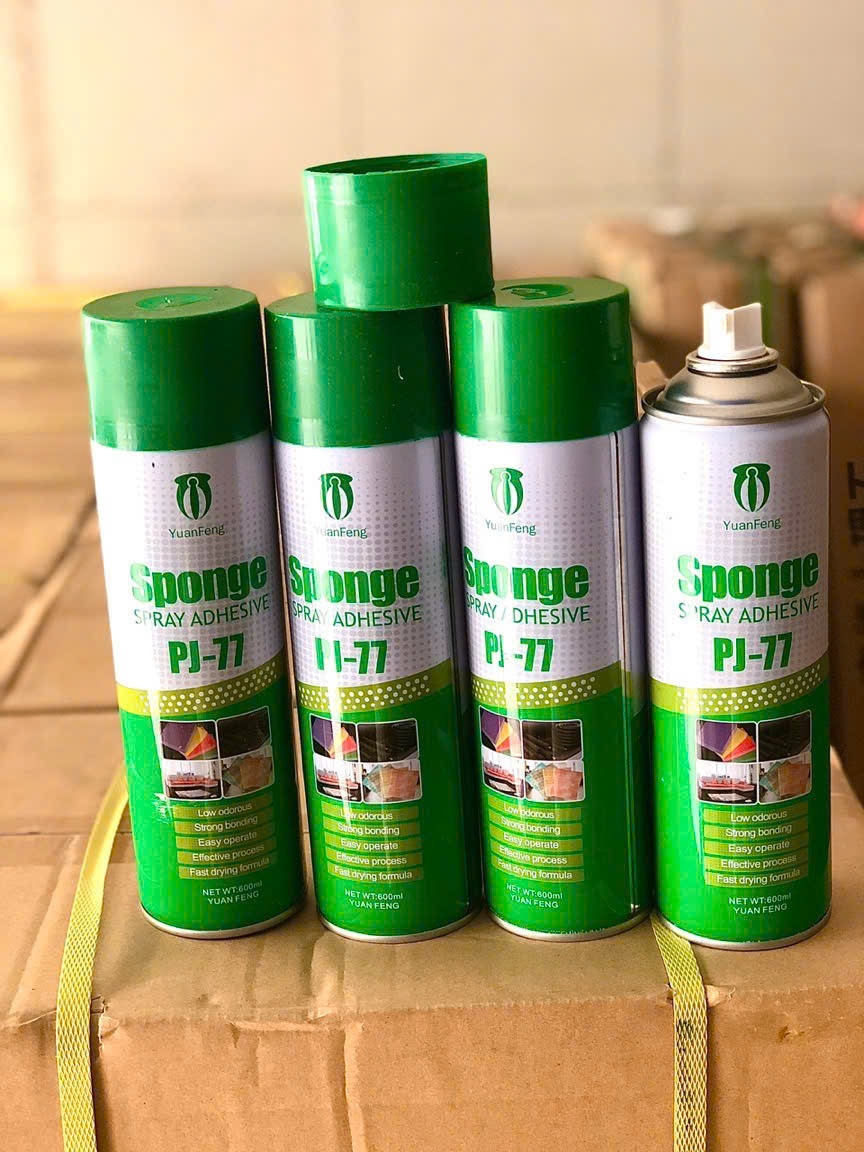 Keo xịt đa năng dán nhiều loại vật liệu Yuan Feng Sponge Spray Adhesive PJ-77 (PJ77) 600ml