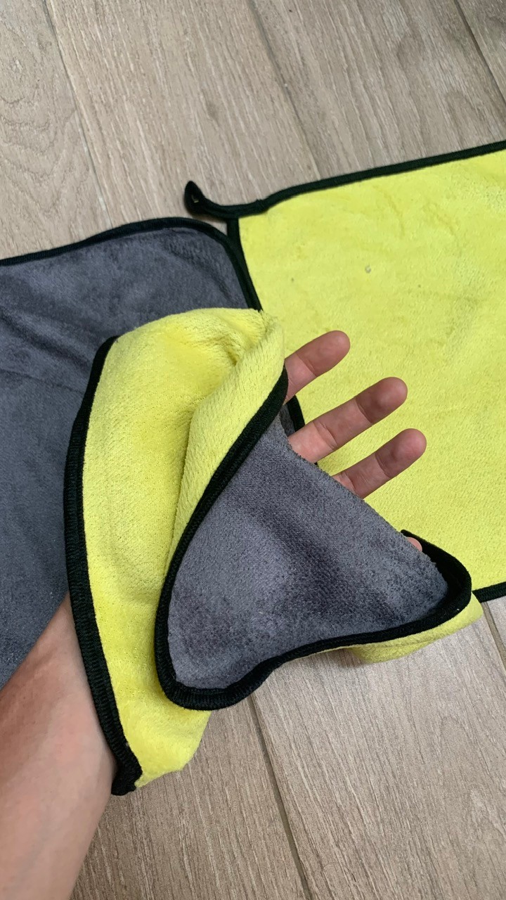 Khăn microfiber siêu mềm mịn, thấm hút tốt chuyên dụng lau ô tô, xe máy, kính, tường 30 x 30 cm