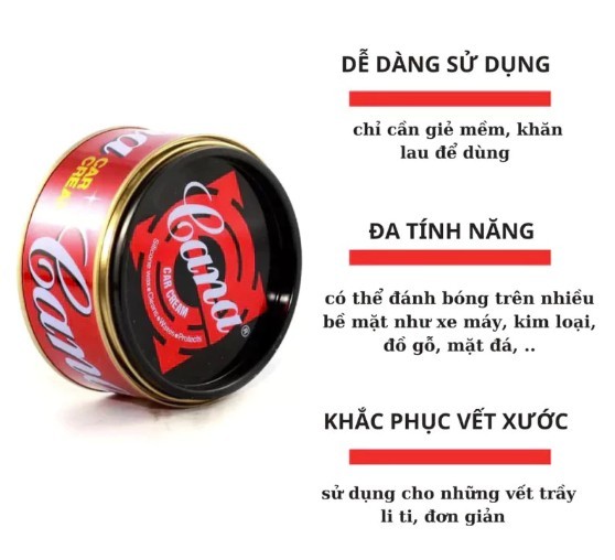 Kem đánh bóng xóa xước, bảo vệ lớp mạ Crom Cana Car Cream