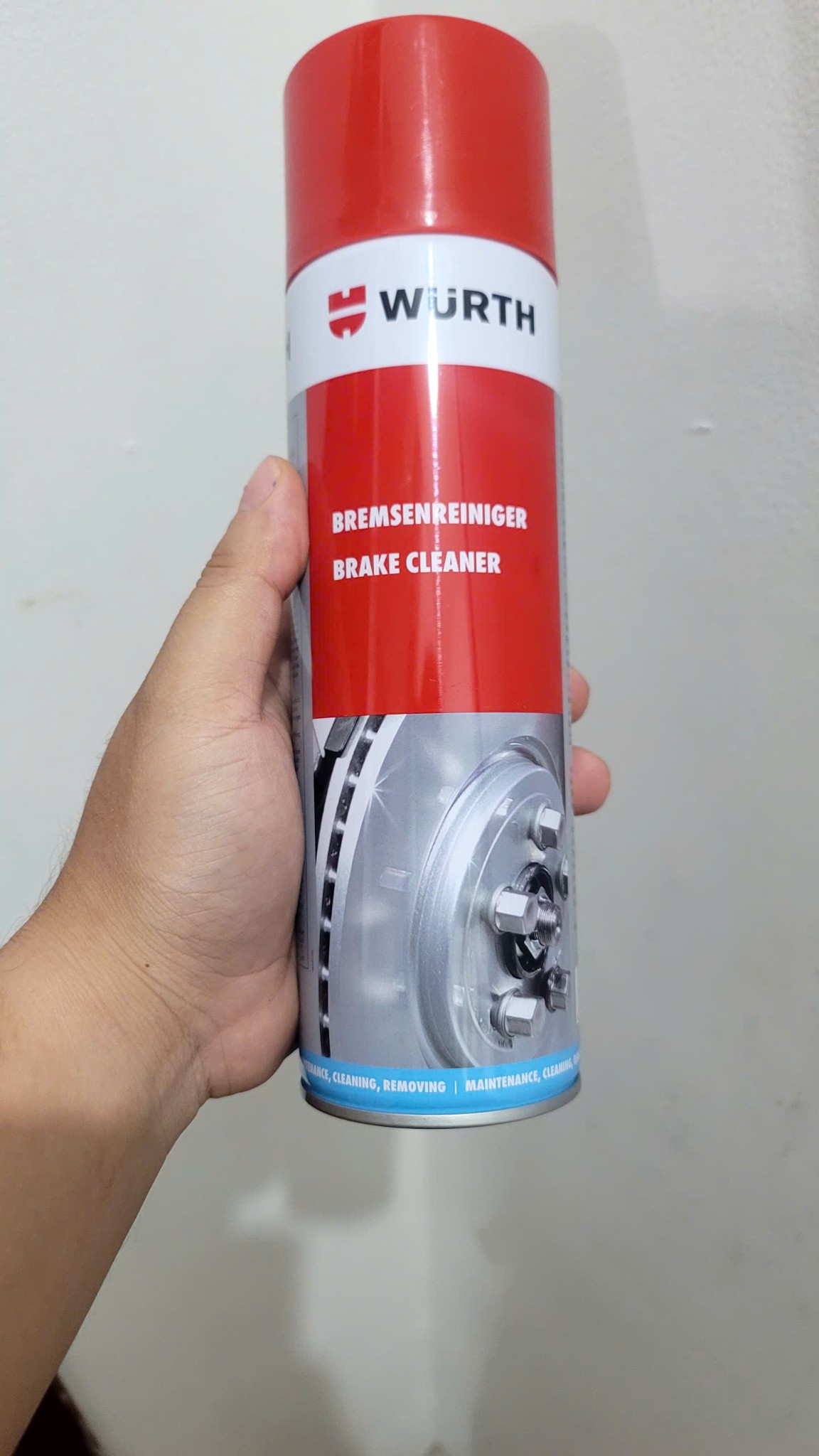 Chai xịt vệ sinh, tẩy rửa dầu mỡ bố thắng, đĩa phanh Wurth 08901087 500ml