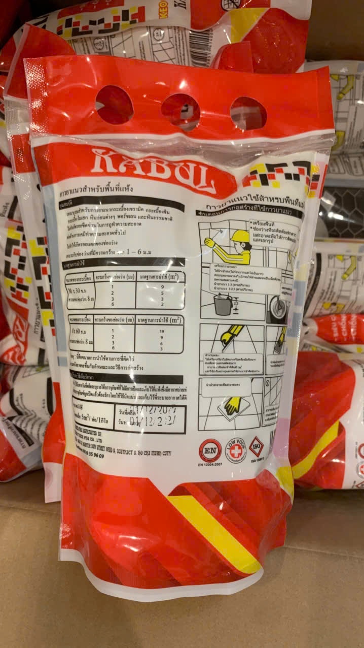 Keo chà ron chống thấm và nấm mốc Kabul Senior S501 màu trắng bịch 1 kg