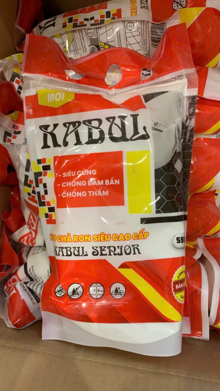 Keo chà ron chống thấm và nấm mốc Kabul Senior S501 màu trắng bịch 1 kg
