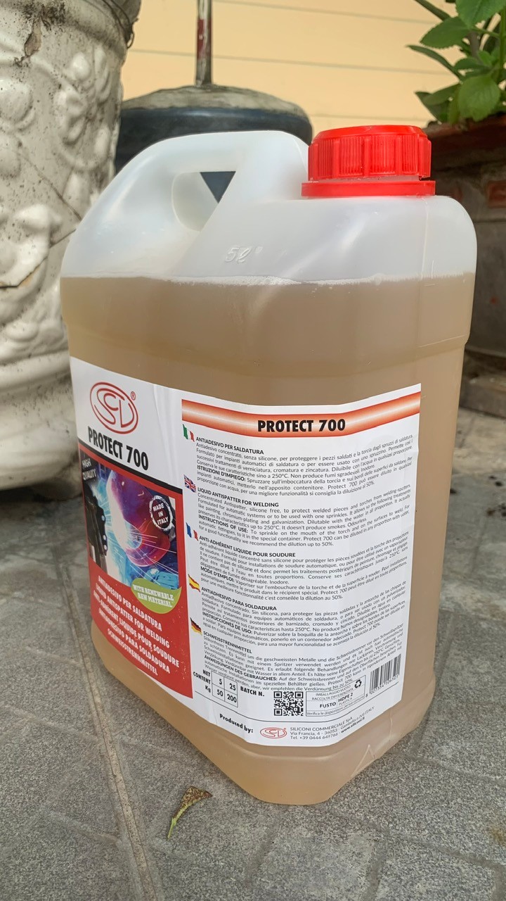 Dung dịch chống bám dính xỉ hàn Siliconi Protect 700 5kg, 25kg