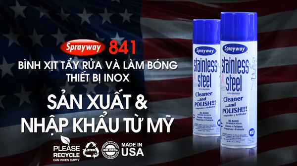 Chai xịt đánh bóng và làm sạch bề mặt inox Sprayway 841 443ml (15oz)