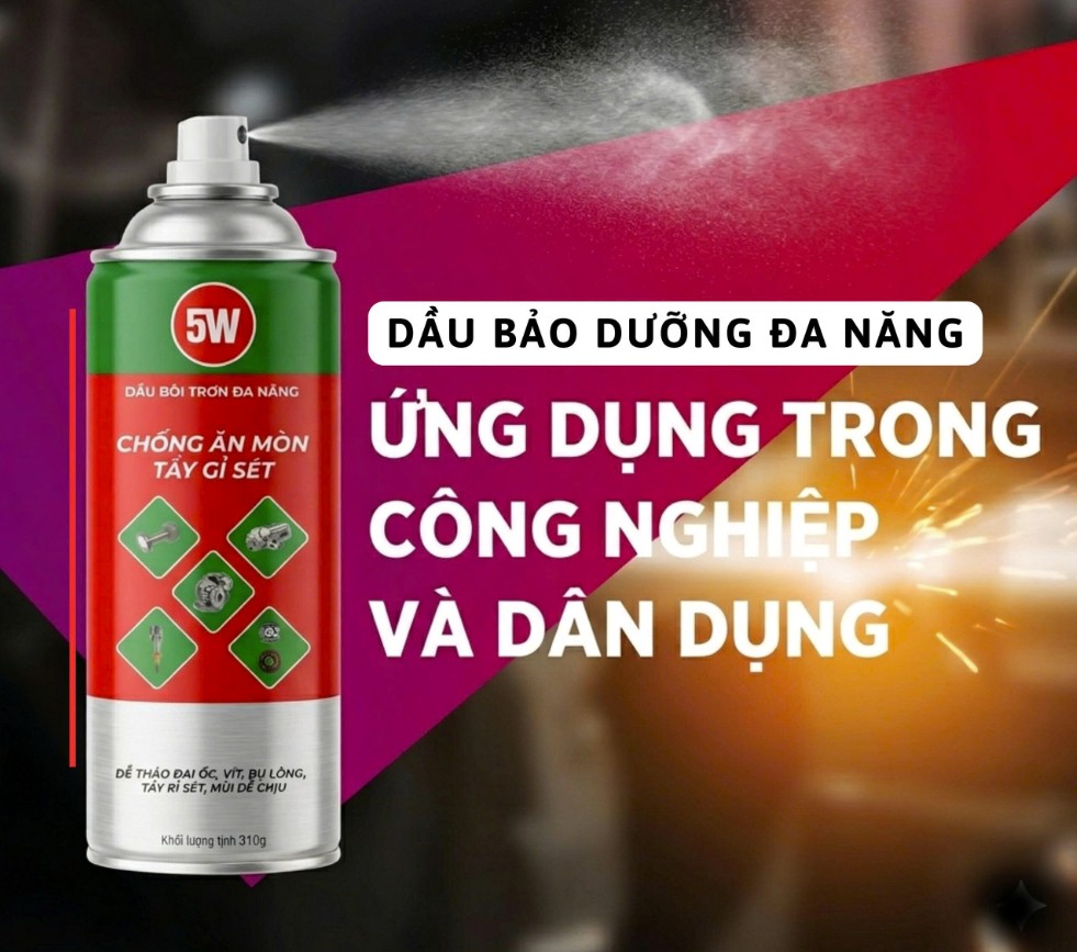 Chai xịt tẩy, chống rỉ sét, bôi trơn chống ăn mòn 3M 5-W (5W) 310g