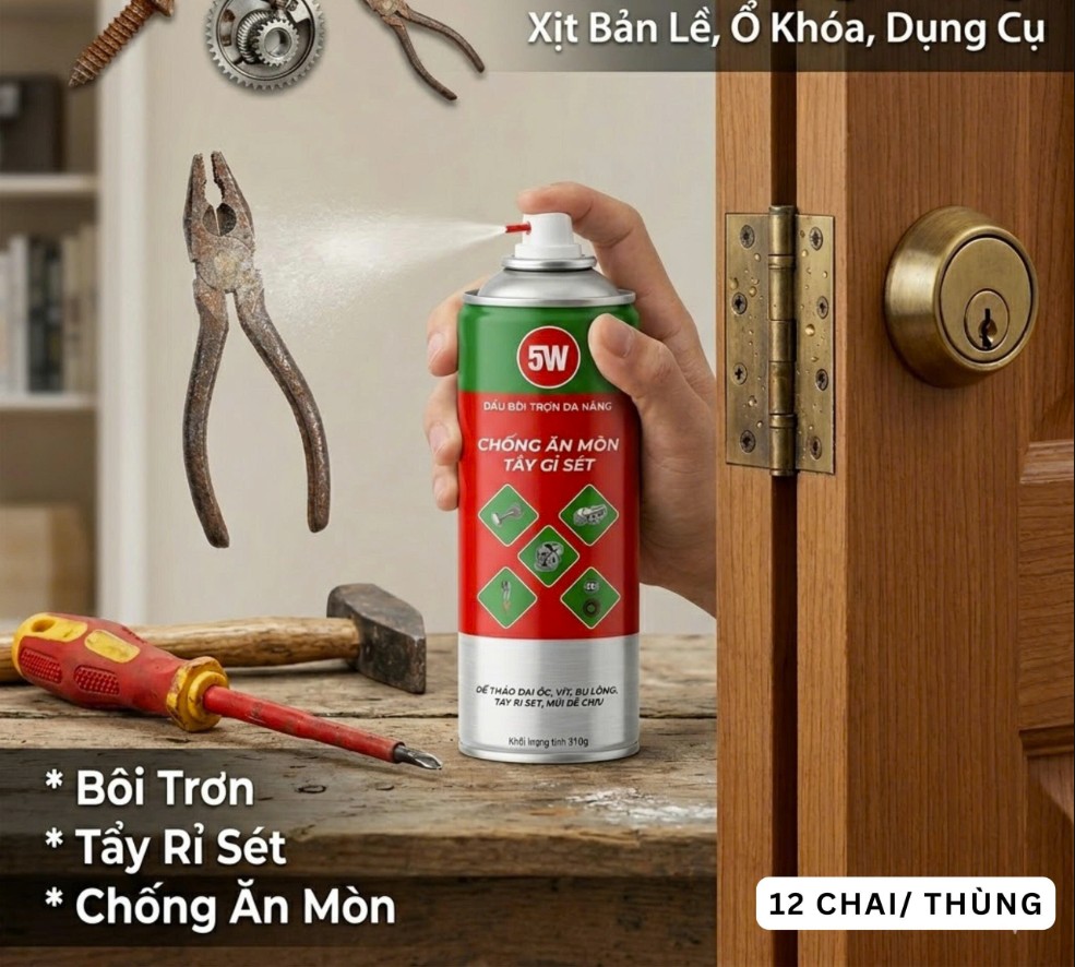 Chai xịt tẩy, chống rỉ sét, bôi trơn chống ăn mòn 3M 5-W (5W) 310g
