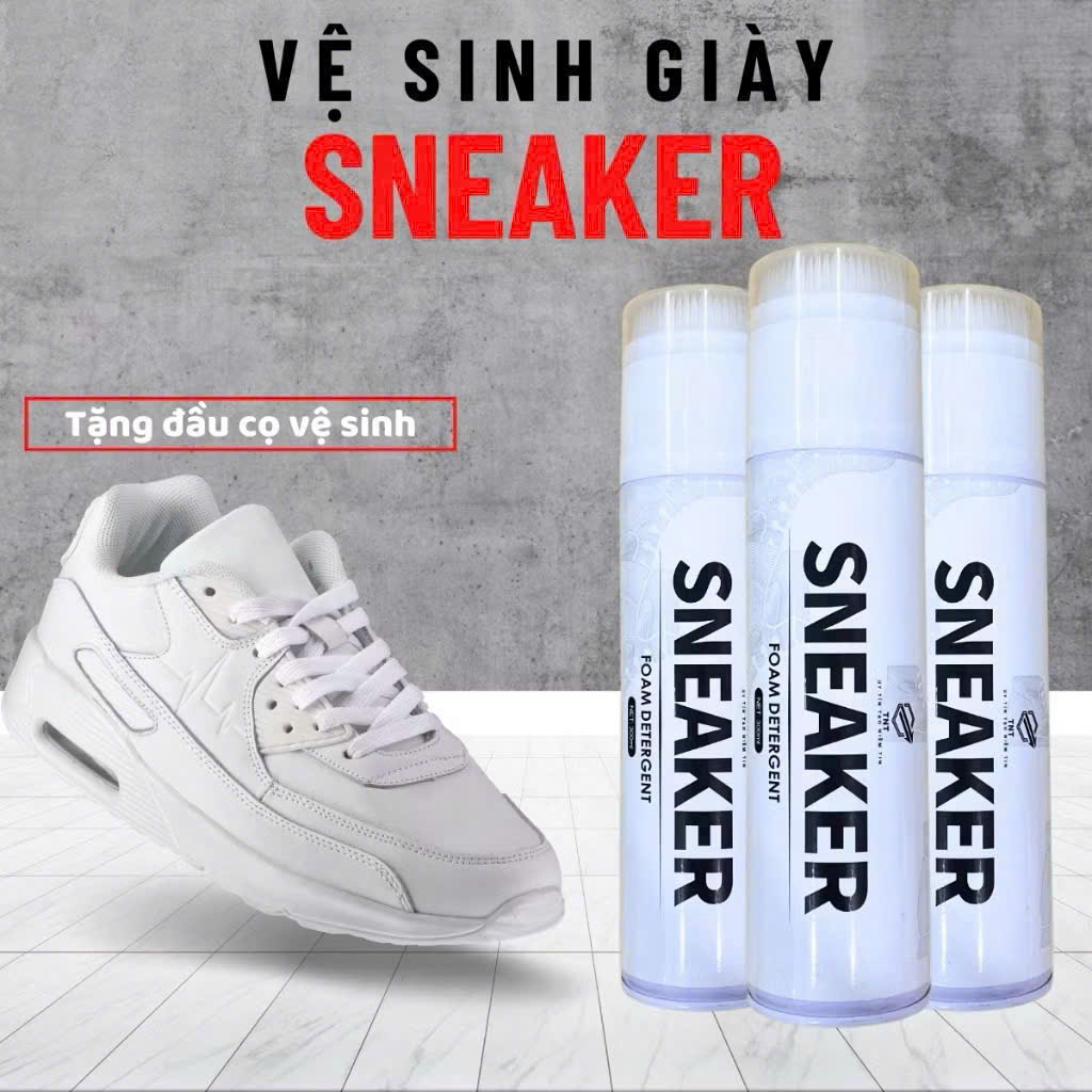 Chai xịt vệ sinh giày dép Sneaker Foam Detergent 300ml