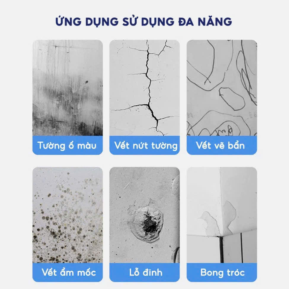 Keo Vá Tường Chống Thấm Nước Chống Mốc Làm Sạch Tường Yinruike 250g