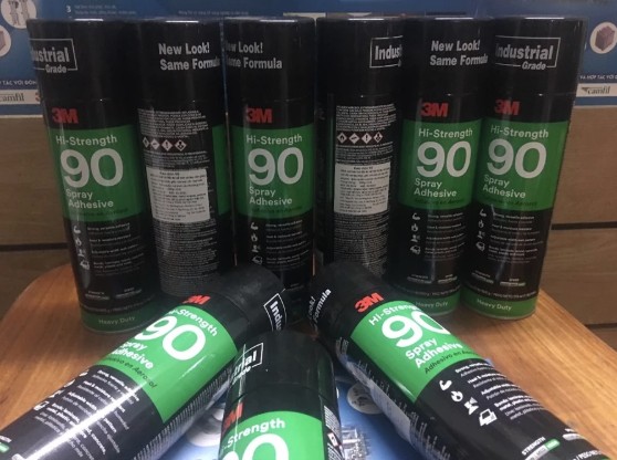 Keo xịt đa năng 3M Hi-Strength 90 siêu dính, dán được nhiều vật liệu, nhanh khô 500g