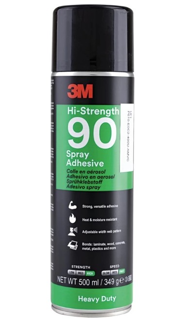 Keo xịt đa năng 3M Hi-Strength 90 siêu dính, dán được nhiều vật liệu, nhanh khô 500g