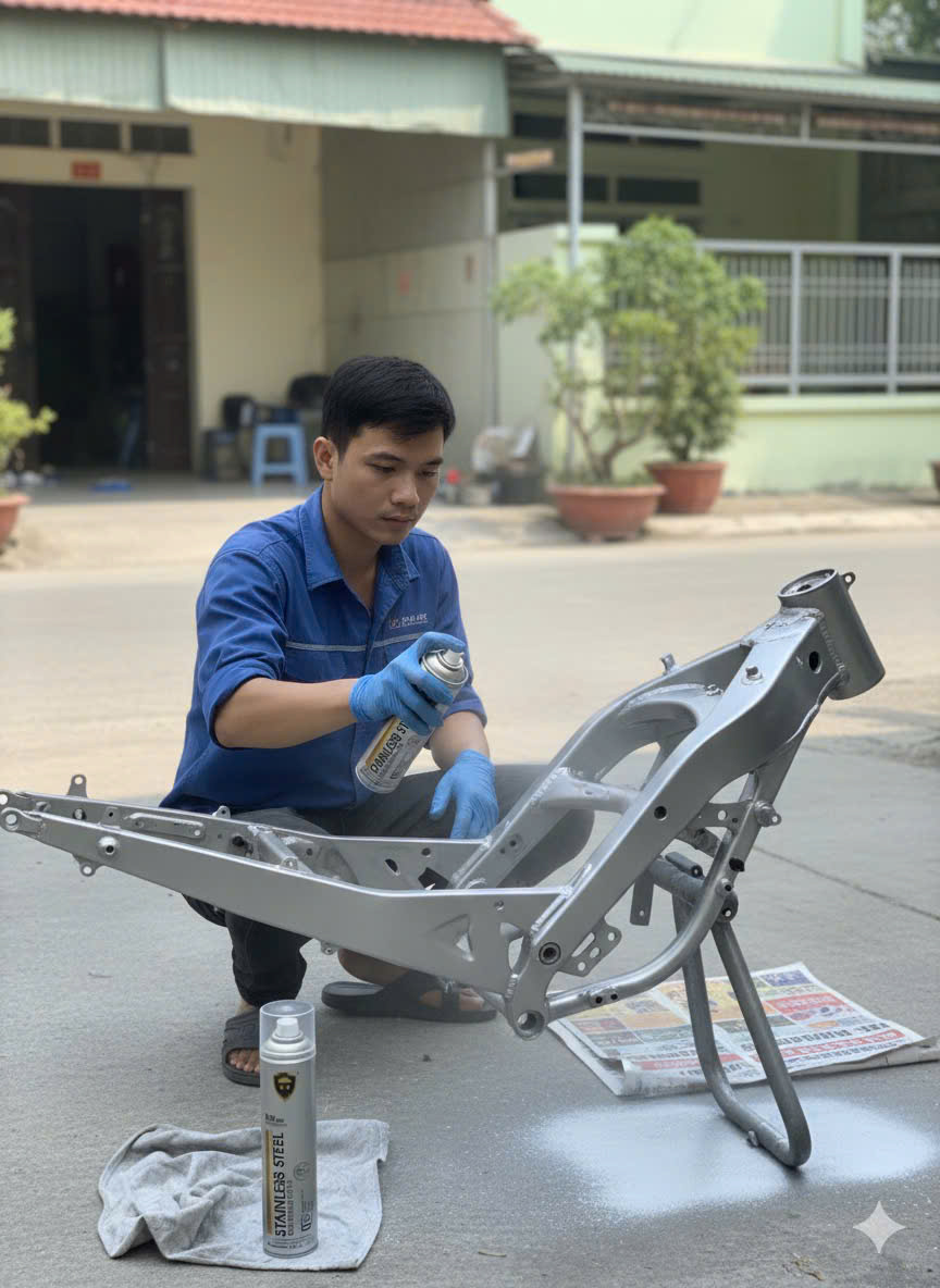 Sơn mạ inox, crom Stainless Steel Repairing Paint JBK DCS-21 350ml