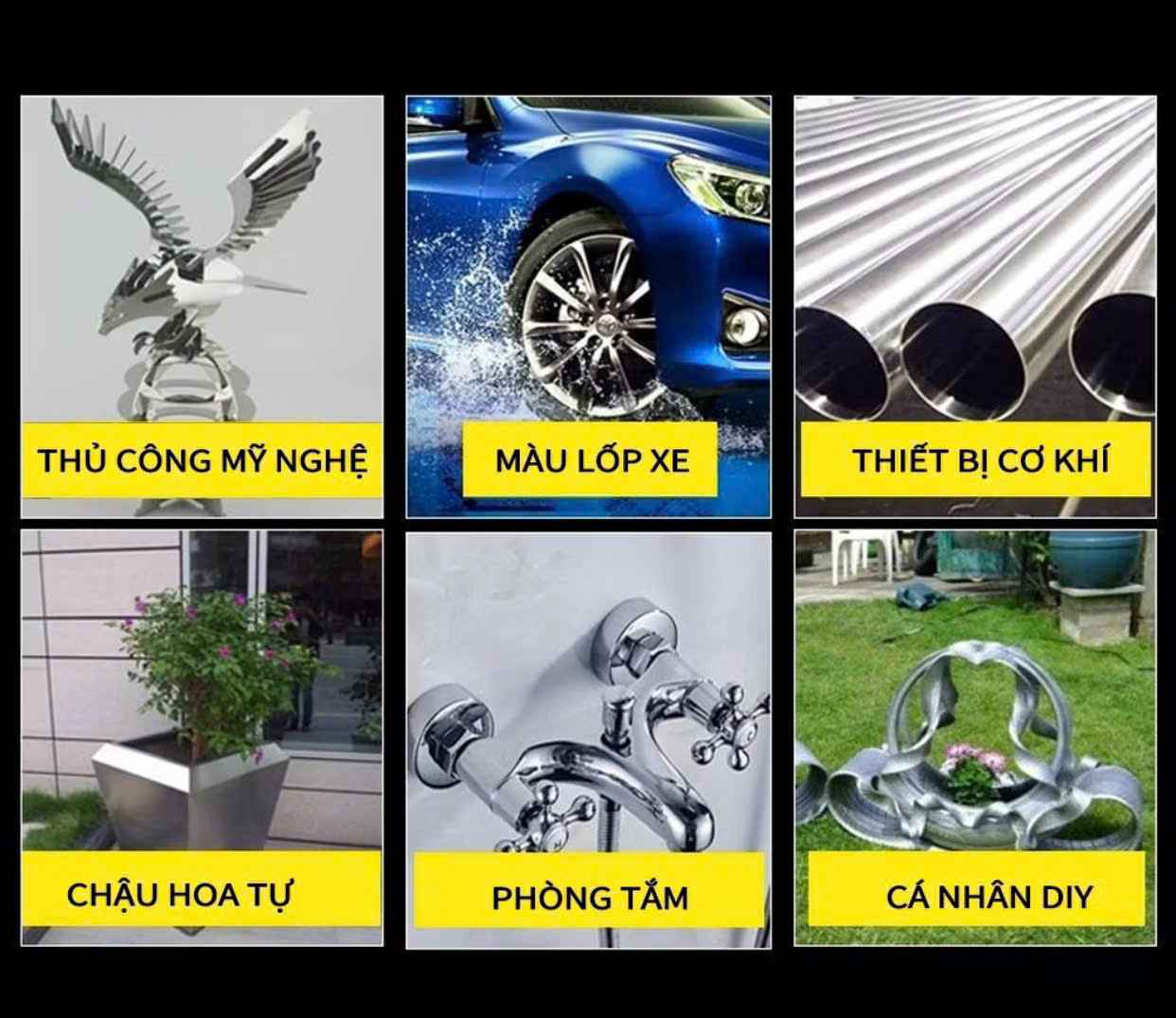 Sơn mạ inox, crom Stainless Steel Repairing Paint JBK DCS-21 350ml