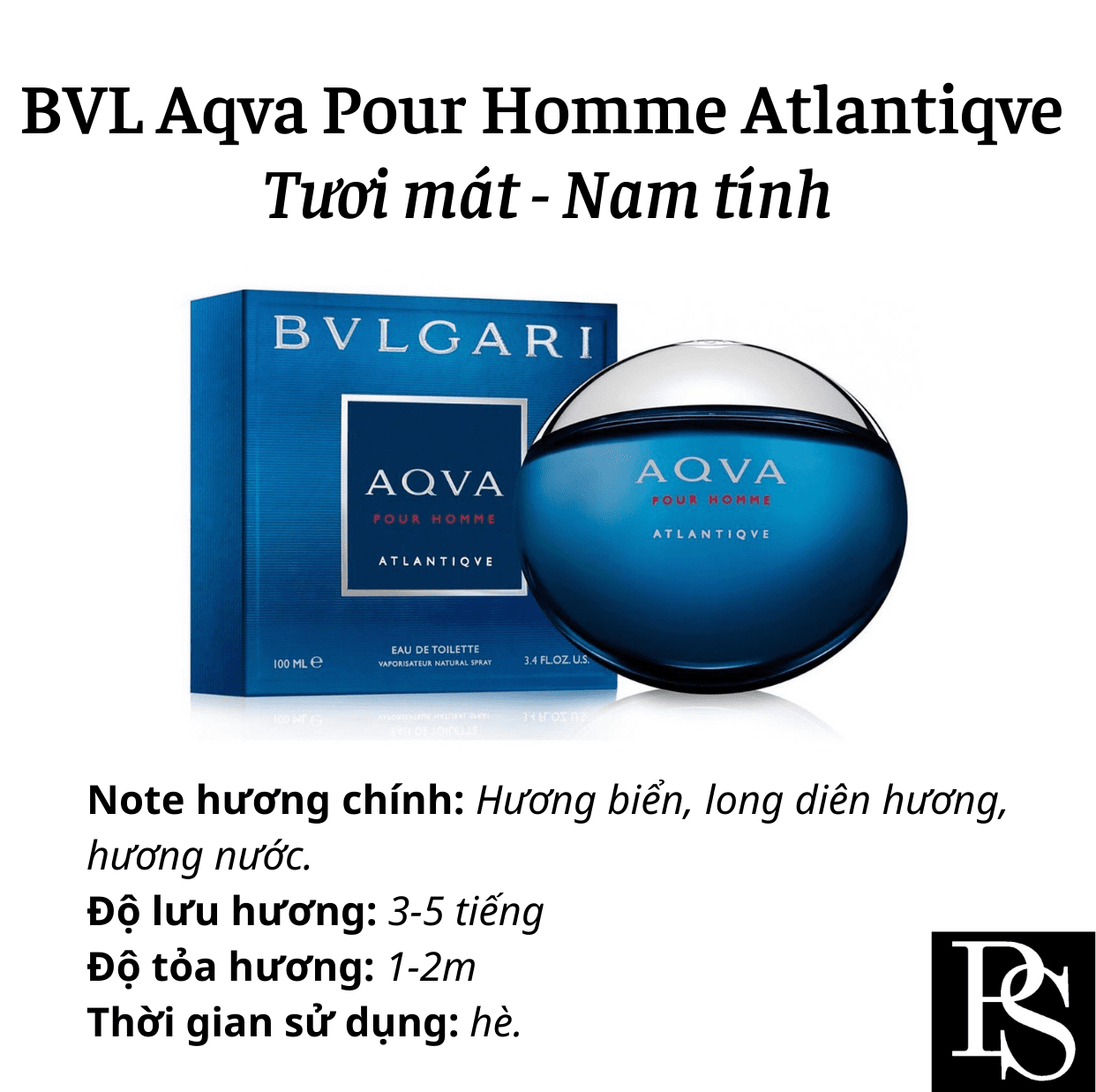 Nước hoa Nam - Bvlgari Aqva Pour Homme Atlantiqve EDT 100ML