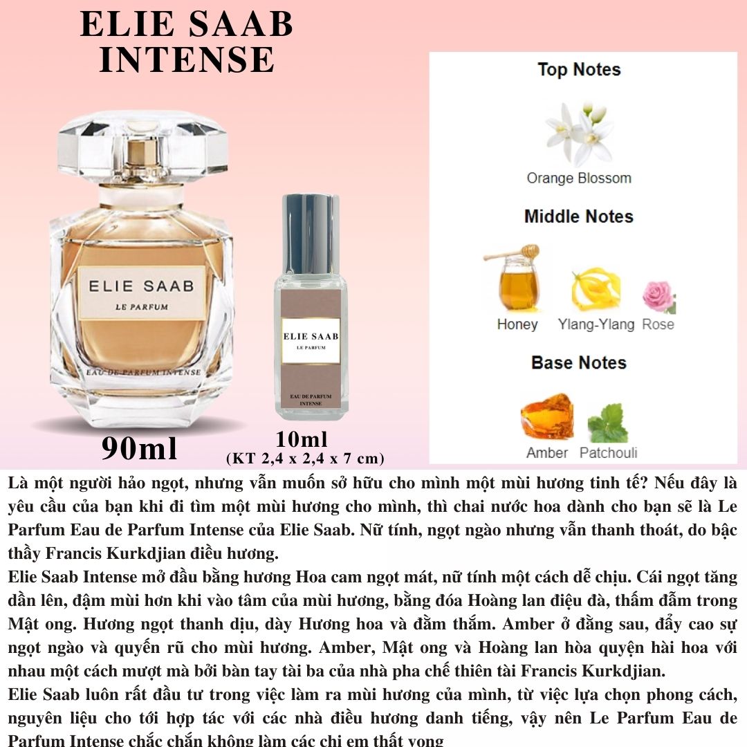 Nước hoa Nữ - Elie Saab Le Parfum Intense