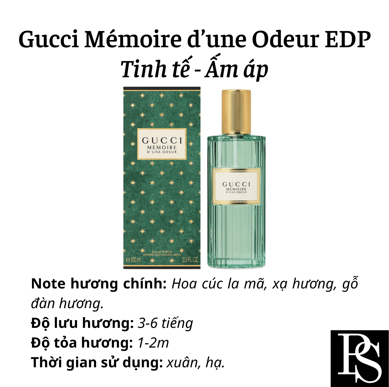 Nước hoa Nữ - Gucci Mémoire d’une Odeur EDP