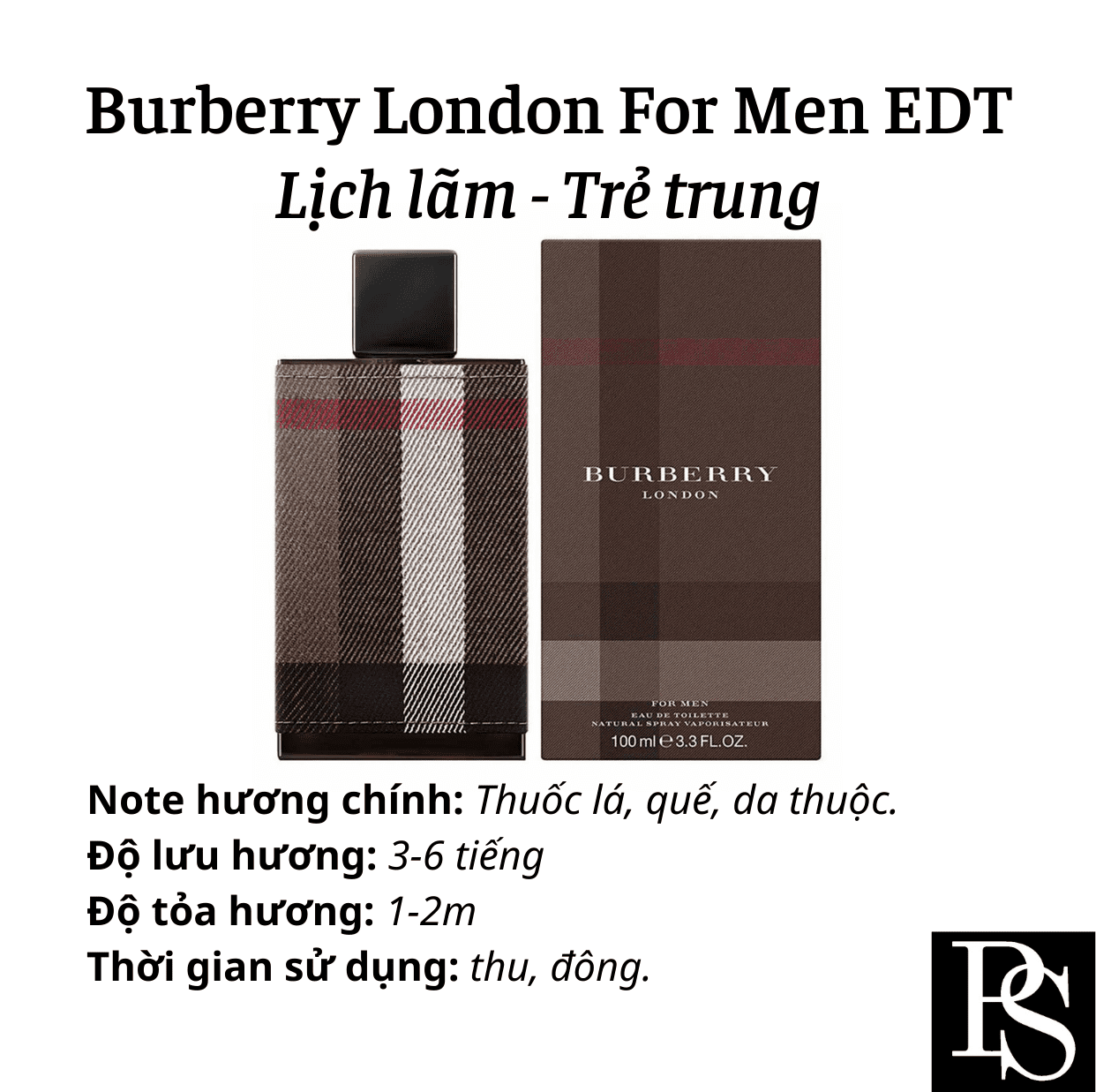 Nước hoa Nam - Burberry London For Men EDT