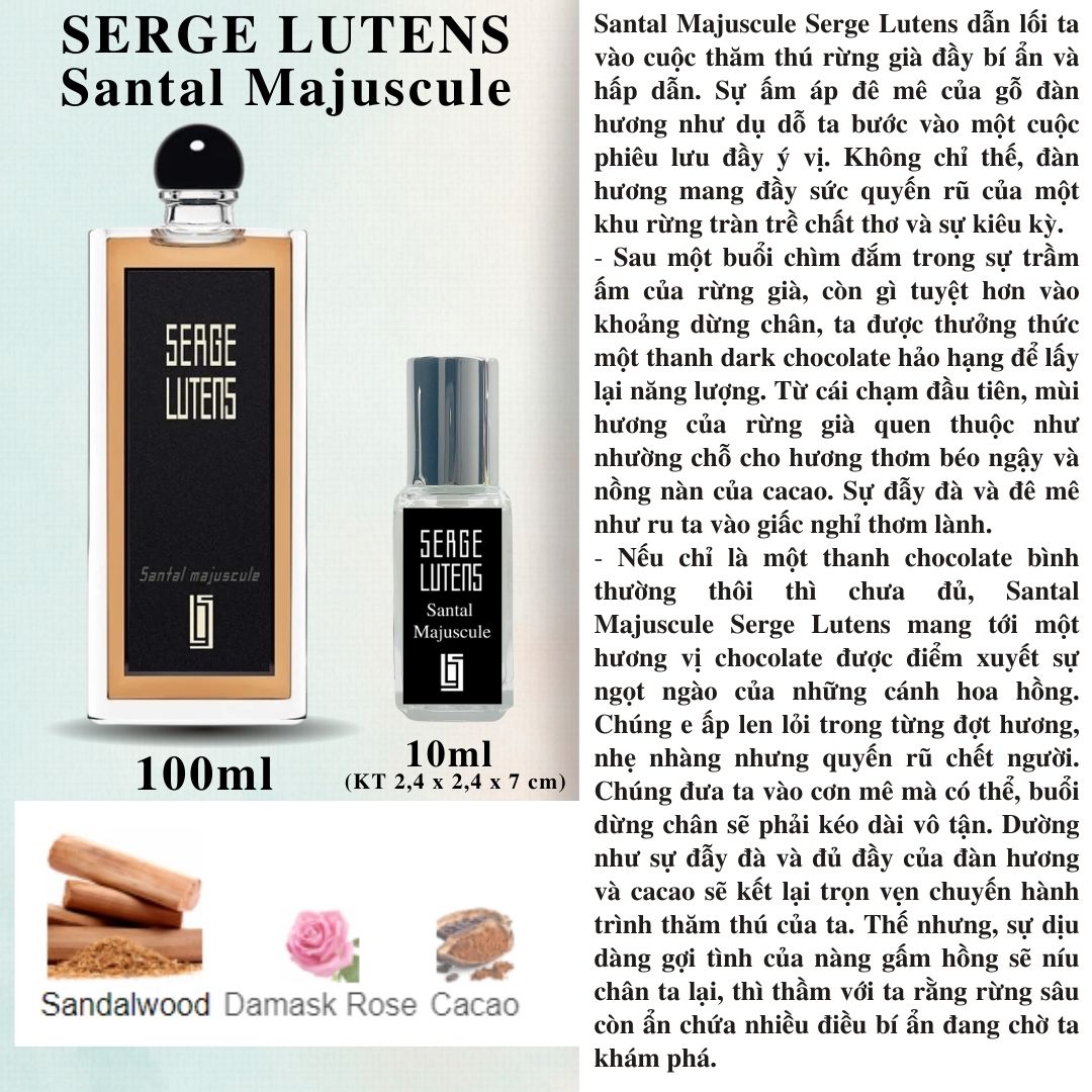 Nước hoa Niche - Serge Lutens Santal Majuscule EDP