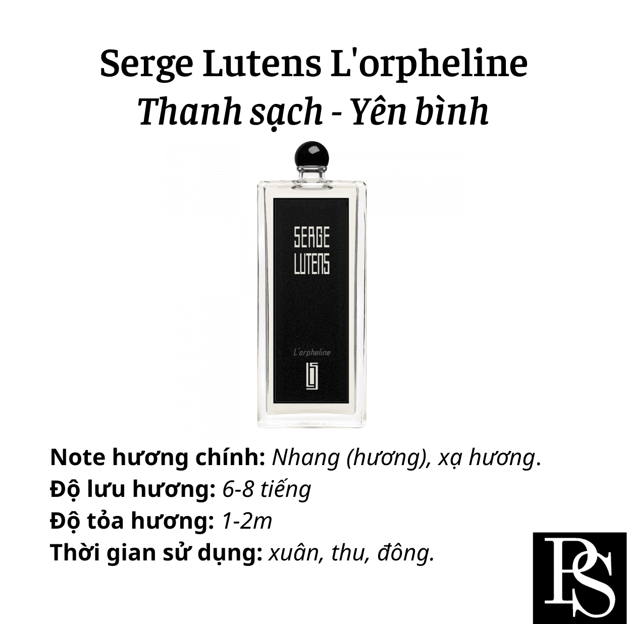 Nước hoa Niche - Serge Lutens L'orpheline EDP