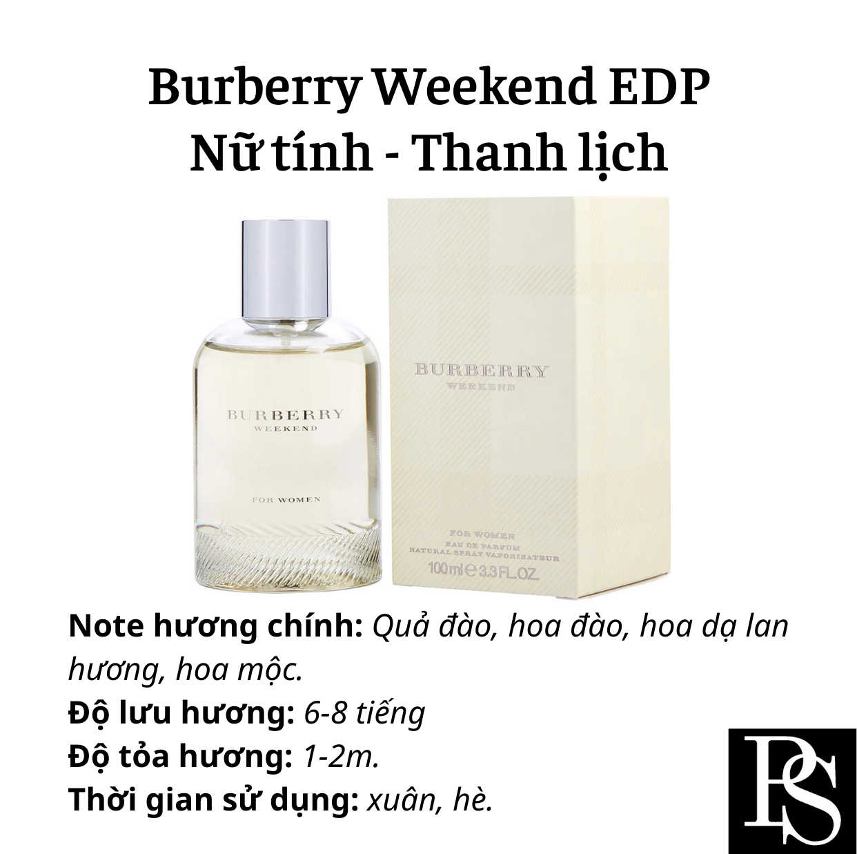 Nước hoa Nữ - Burberry Weekend EDP