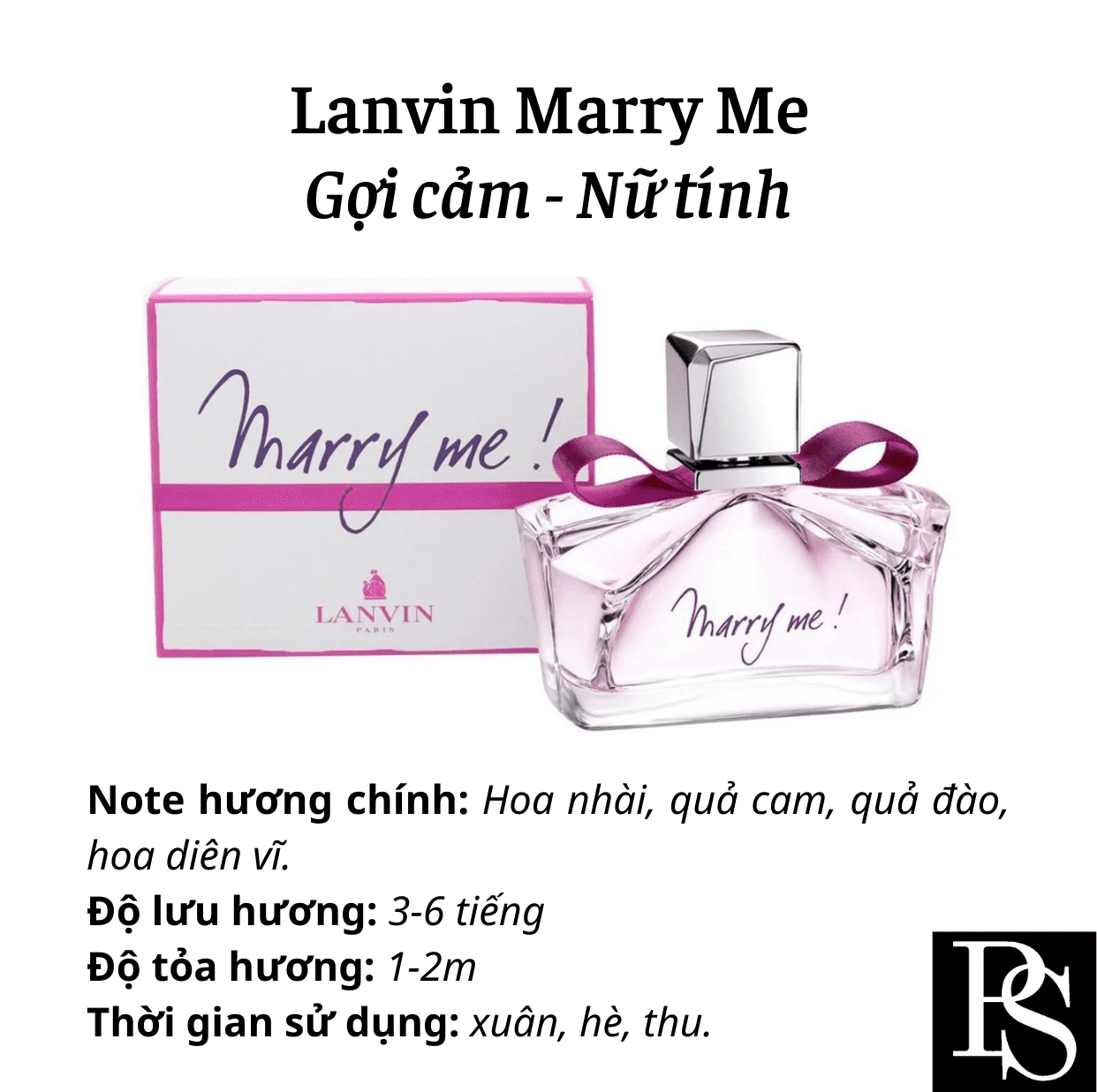 Nước hoa Nữ - Lanvin Marry Me EDP