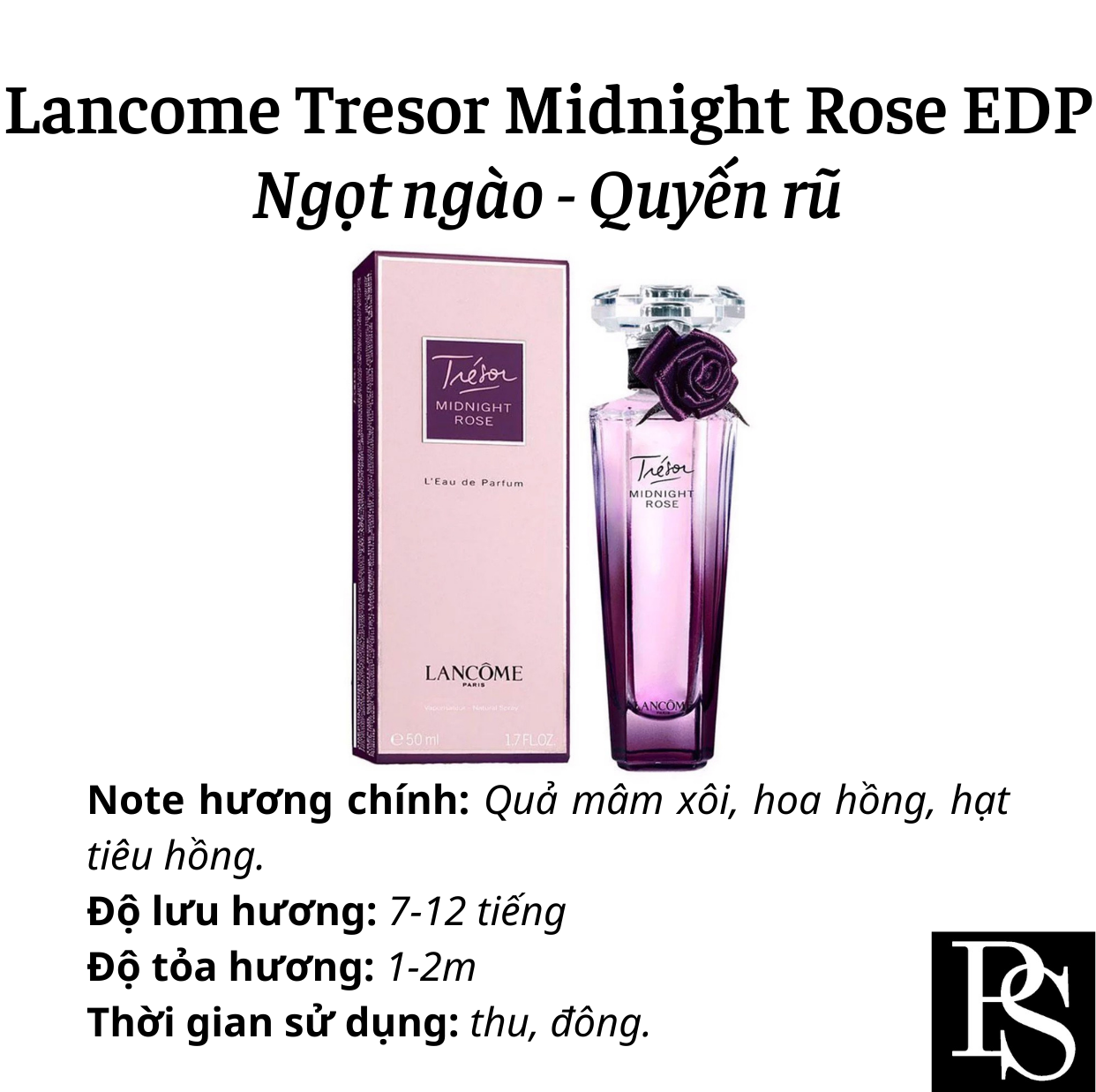 Nước hoa Nữ - Lancome Tresor Midnight Rose EDP