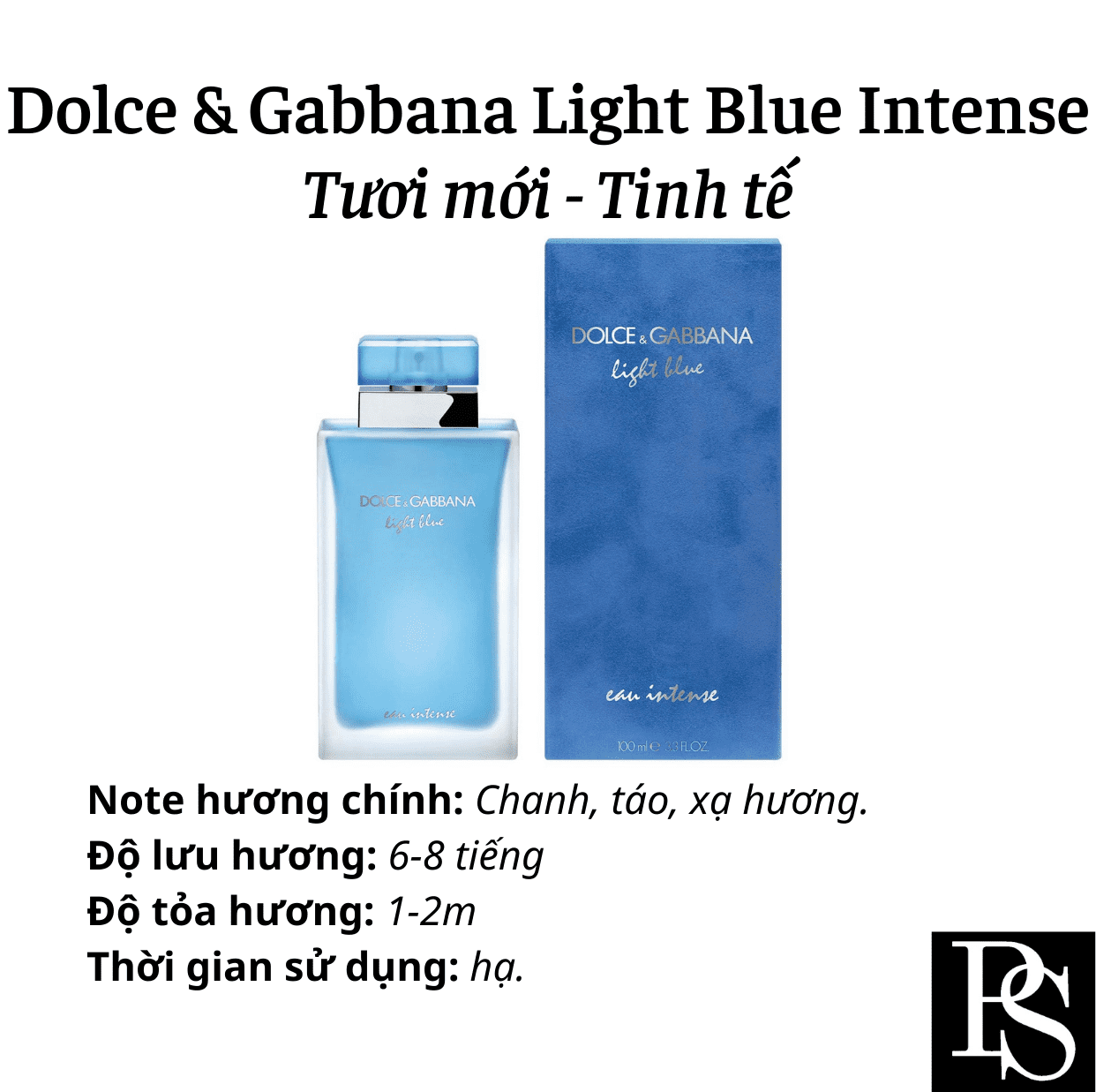 Nước hoa Nữ - DG Light Blue Eau Intense EDP