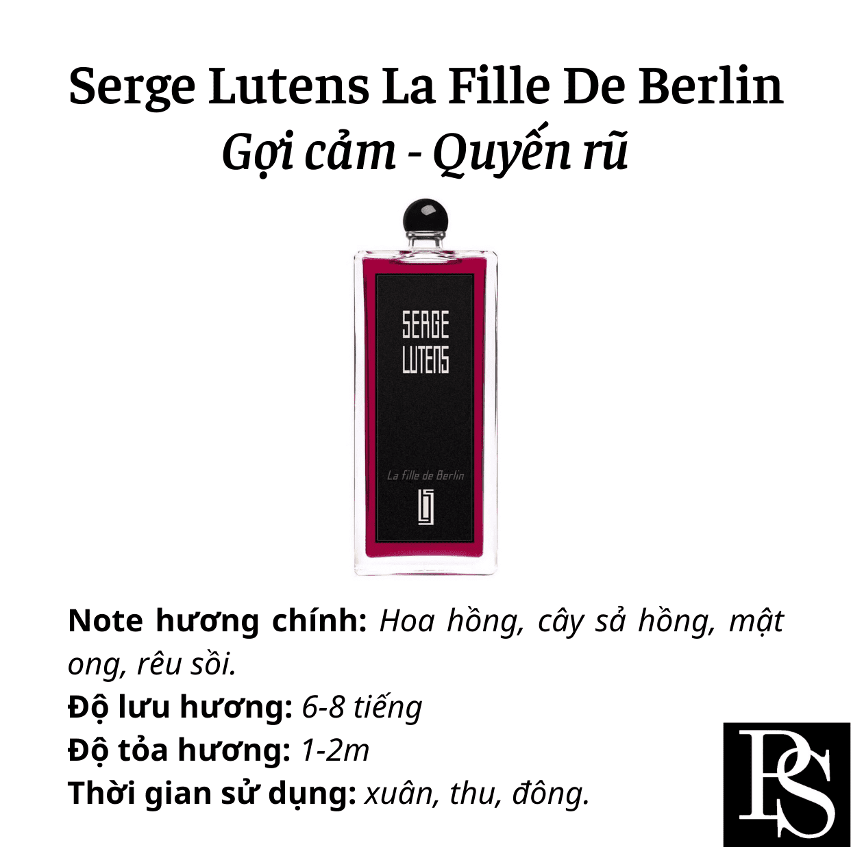 Nước hoa Niche - Serge Lutens La Fille de Berlin EDP