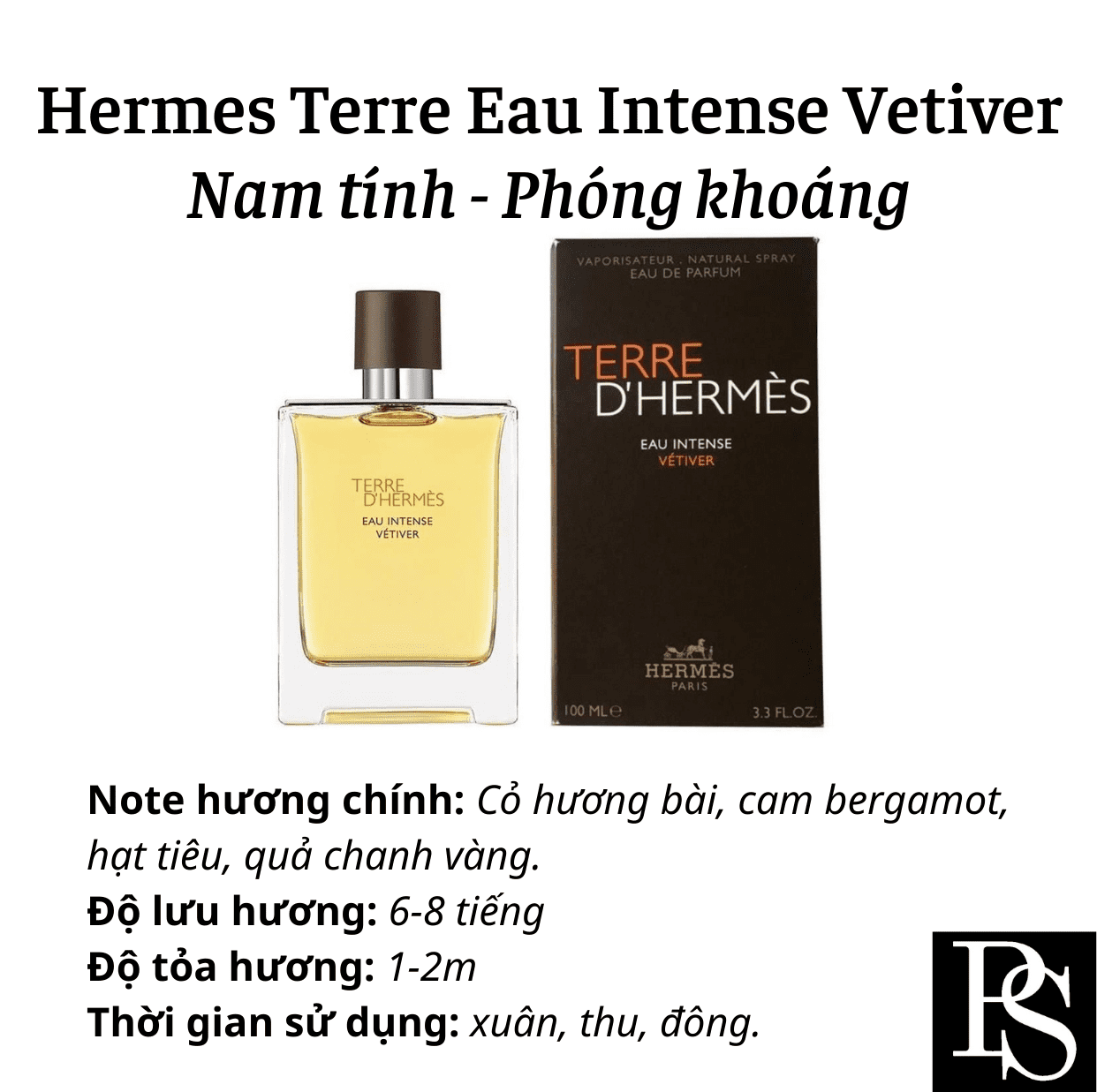 Nước hoa Nam - Hermes Terre Eau Intense Vetiver