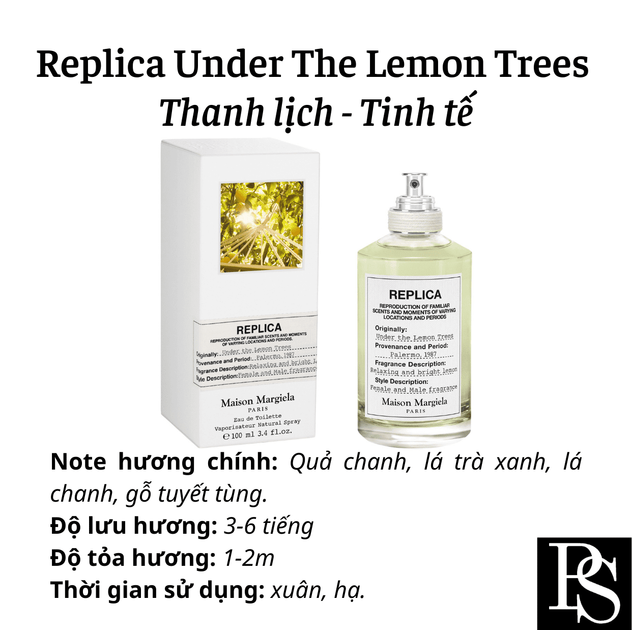 Nước hoa Niche - Maison Martin Margiela Replica Under The Lemon Trees EDT