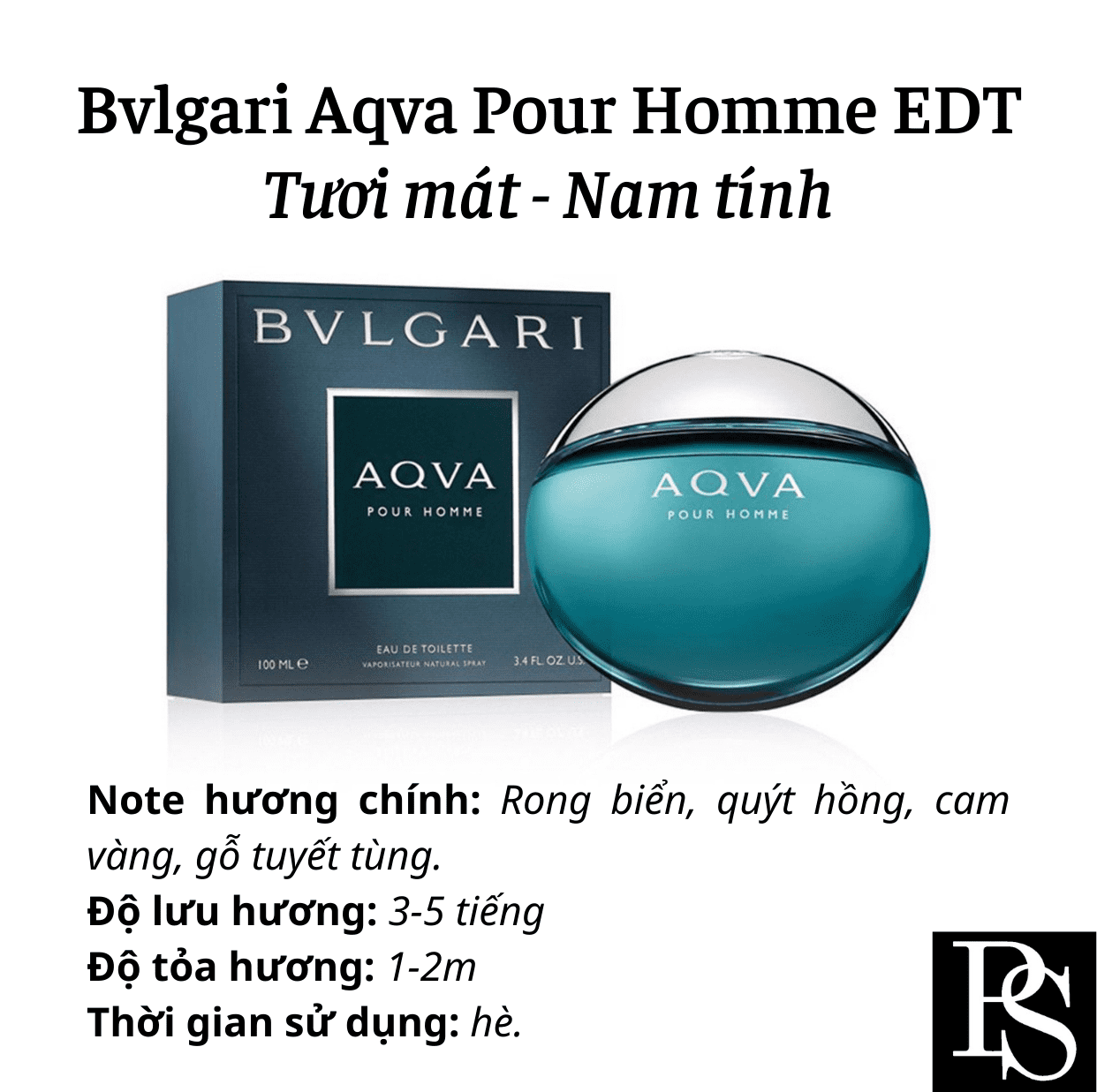 Nước hoa Nam - Bvlgari Aqva Pour Homme EDT