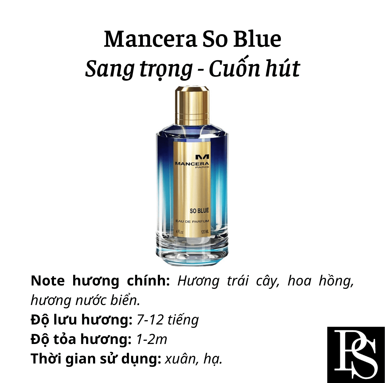 Nước hoa Niche - Mancera So Blue EDP