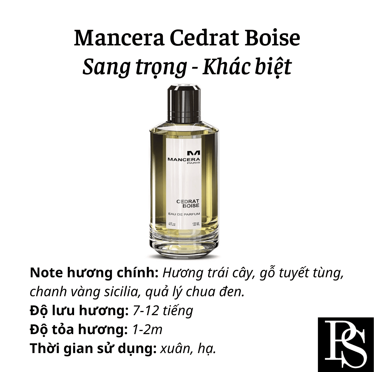 Nước hoa Niche - Mancera Cedrat Boise