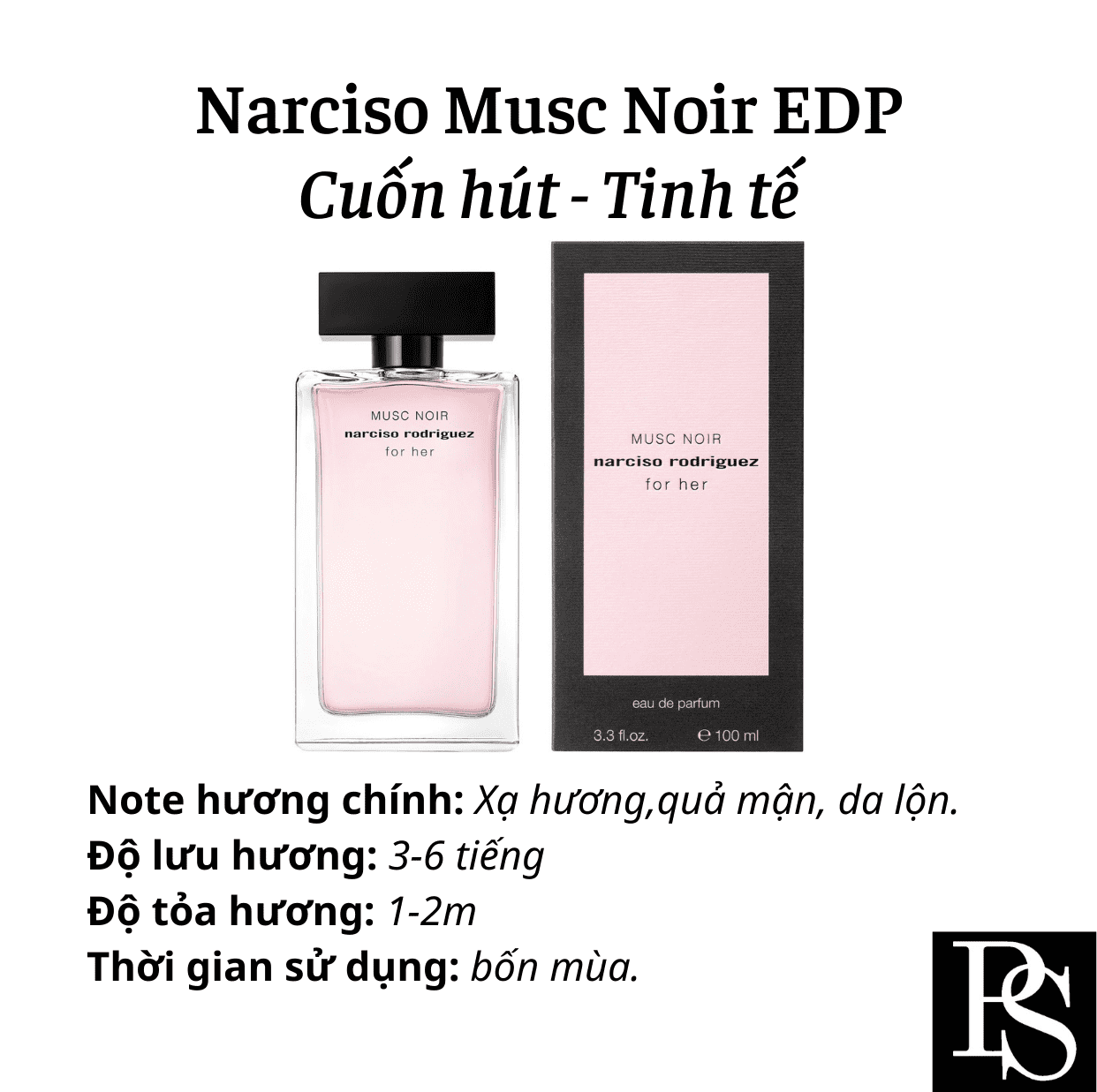 Nước hoa Nữ - Narciso Rodriguez Narciso For Her Musc Noir EDP