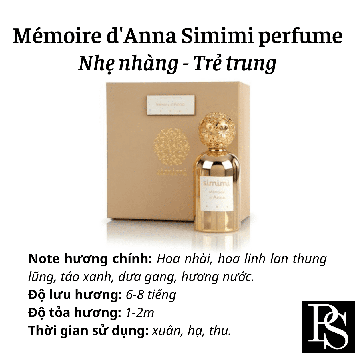 Nước hoa Niche - simimi Mémoire d'Anna