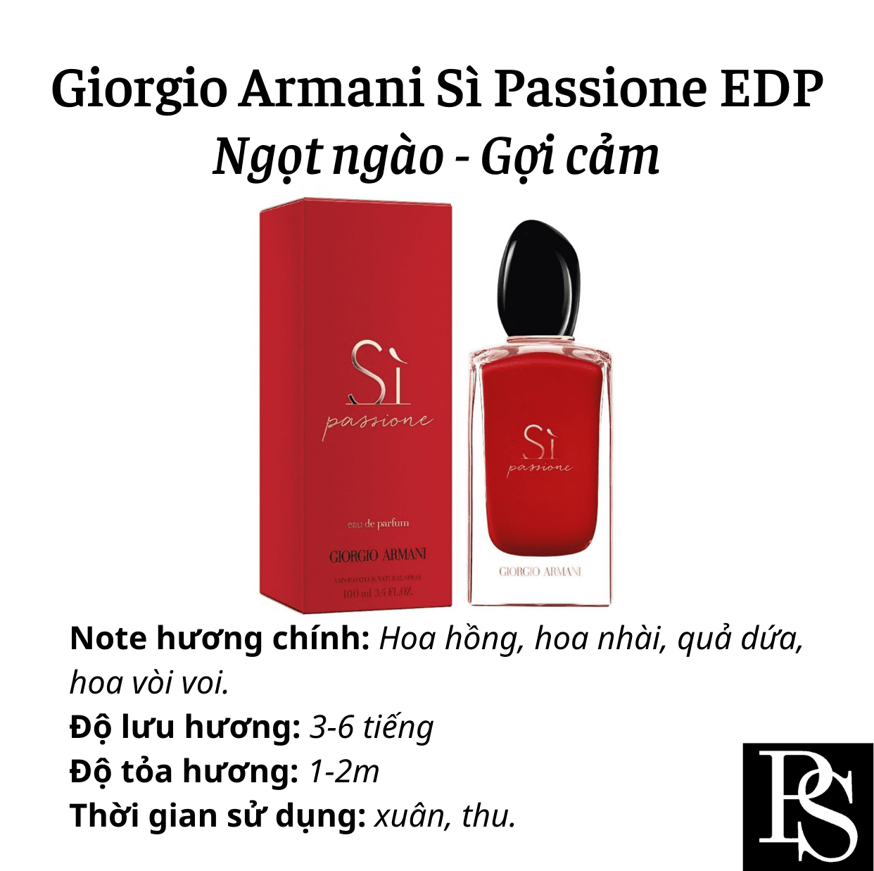 Nước hoa Nữ - Giorgio Armani Sì Passione