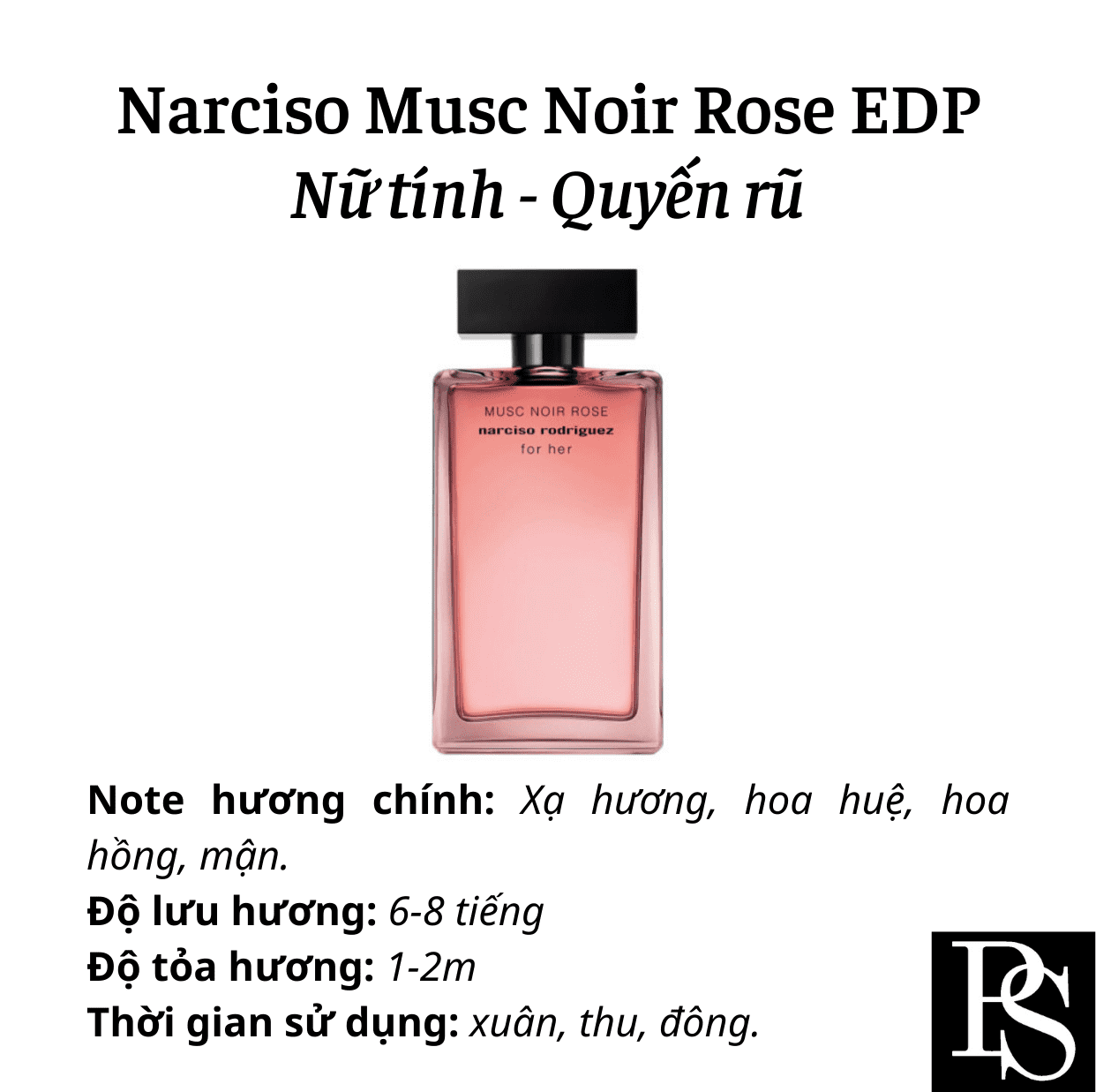 Nước hoa Nữ - Narciso Rodriguez Narciso For Her Musc Noir Rose EDP