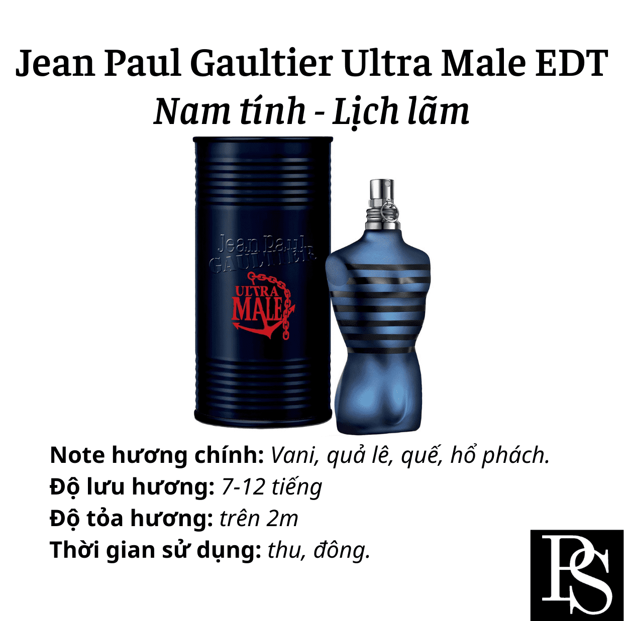 Nước hoa Nam - Jean Paul Gaultier Ultra Male EDT