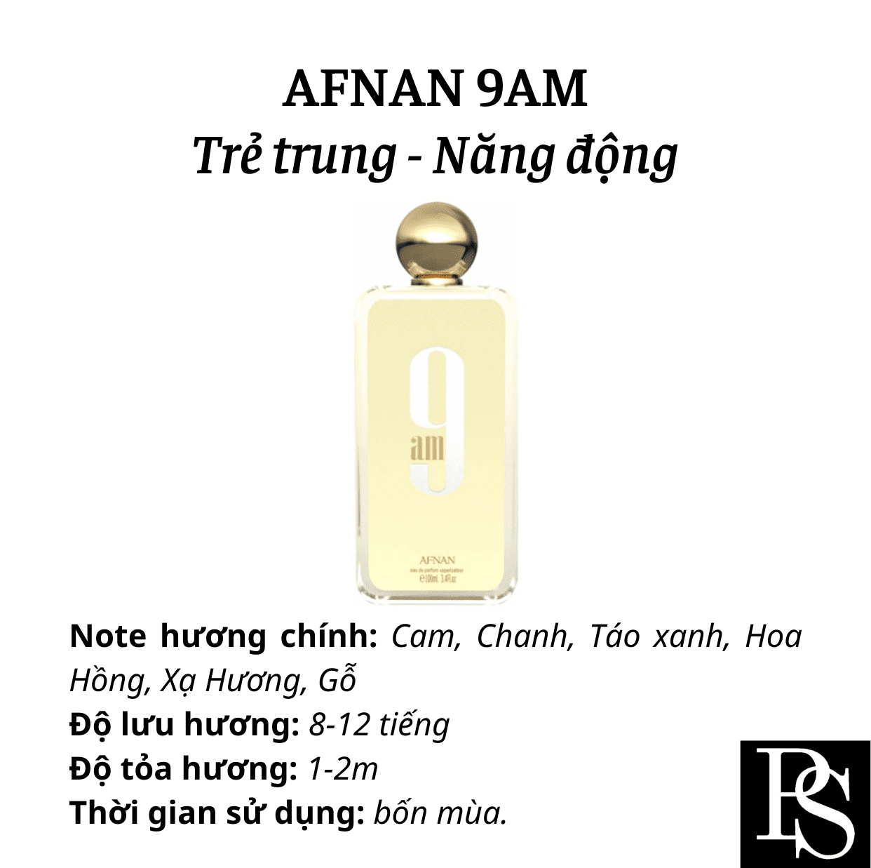 Nước hoa Nữ - AFNAN 9AM