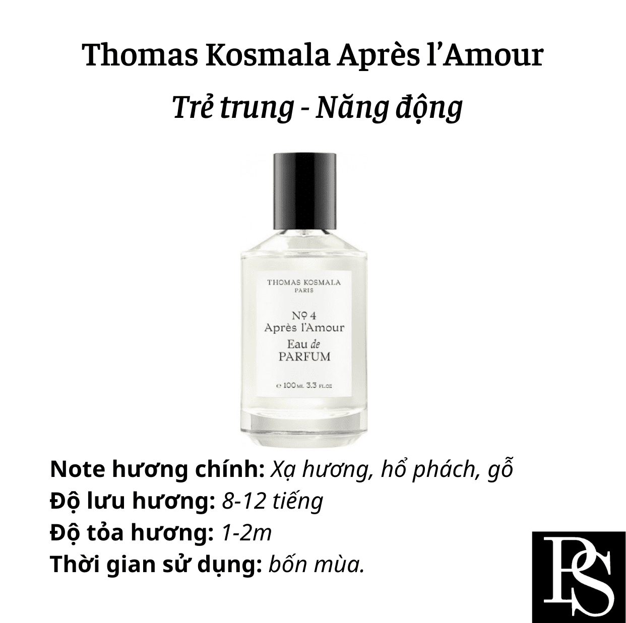 Nước hoa Niche - Thomas Kosmala No4 Après l’Amour EDP